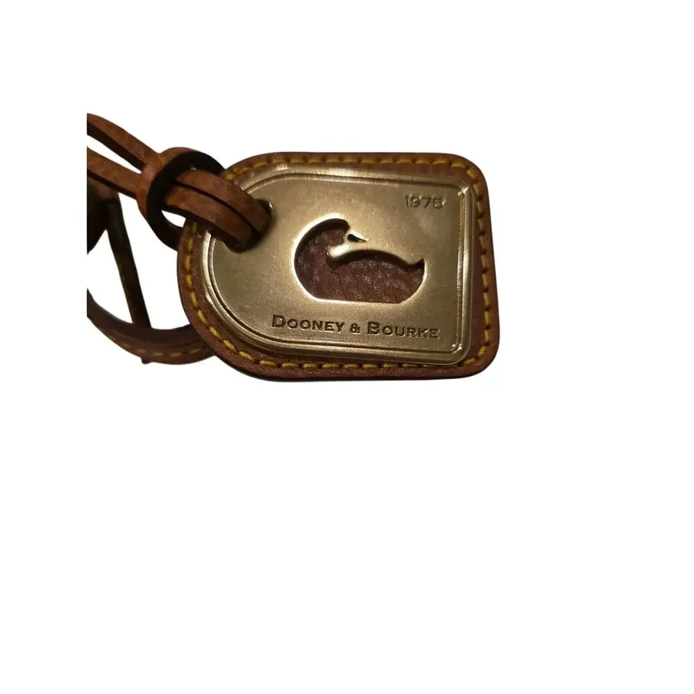 Dooney & Bourke Pink Nylon Shoulder Bag Duck Logo Brown Leather Trim Y2K‎